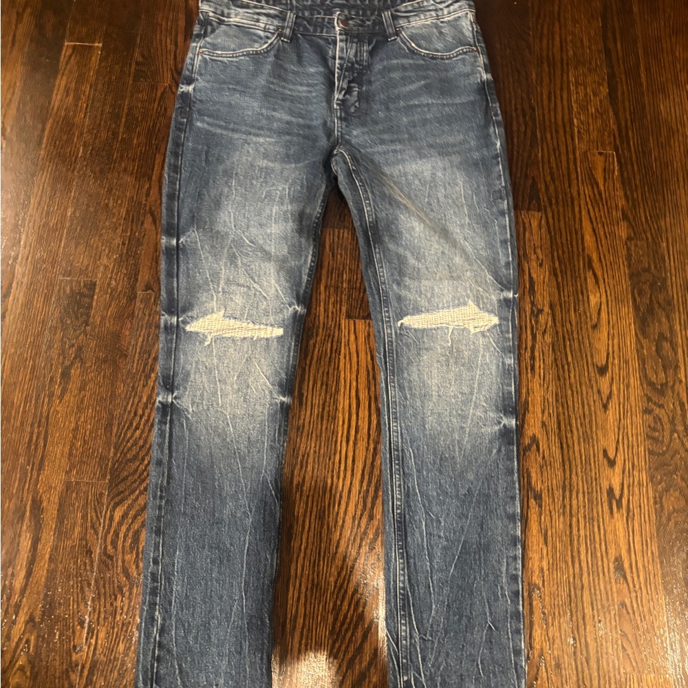 Men's Ksubi Distressed Blue Jeans Size 34